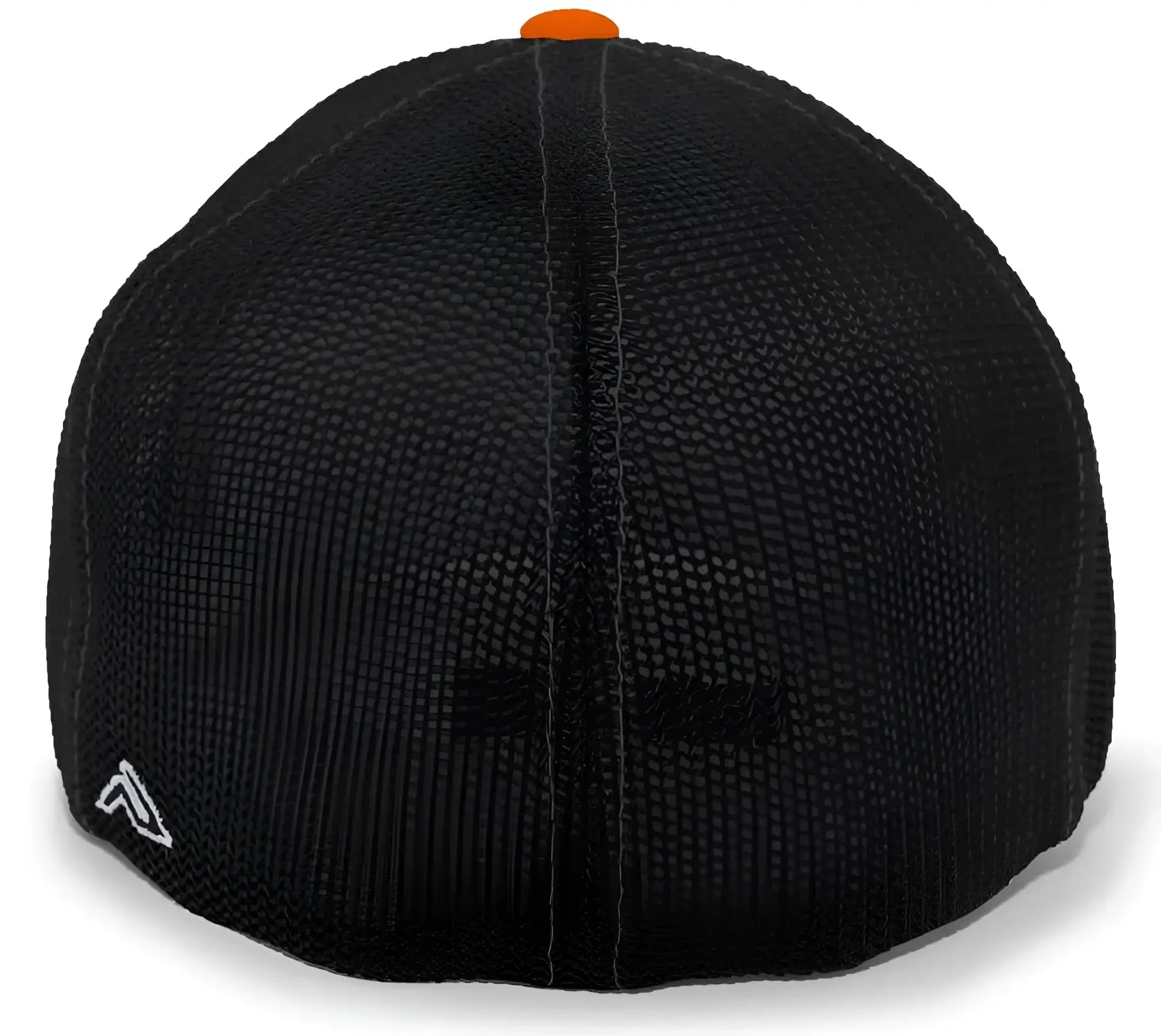 Pacific Headwear 404M Trucker Flexfit Cap - White Orange Black