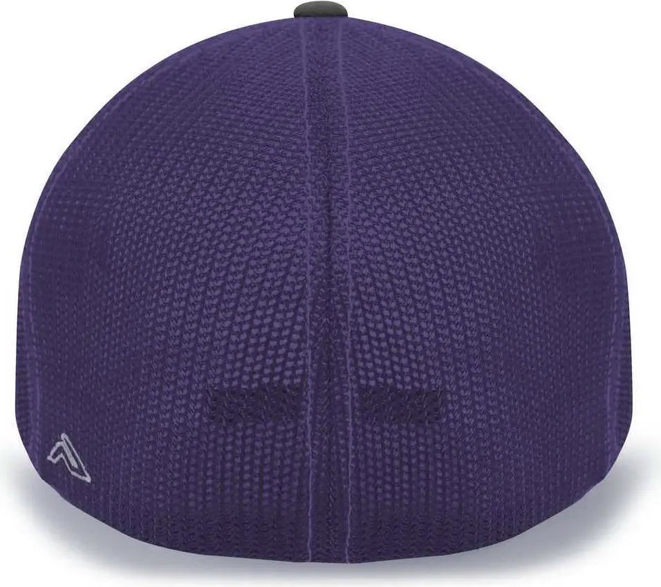 Pacific Headwear 404M Trucker Flexfit Cap - White Purple Black