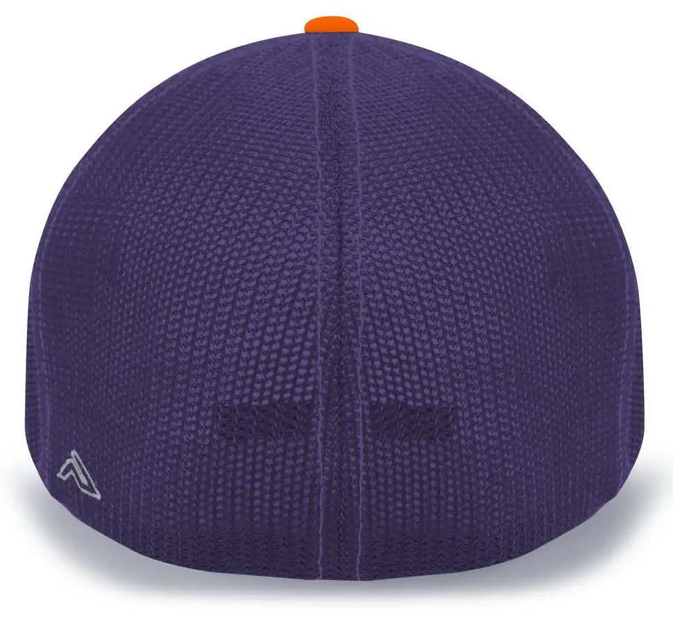 Pacific Headwear 404M Trucker Flexfit Cap - White Purple Orange
