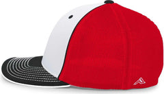 Pacific Headwear 404M Trucker Flexfit Cap White Red Black