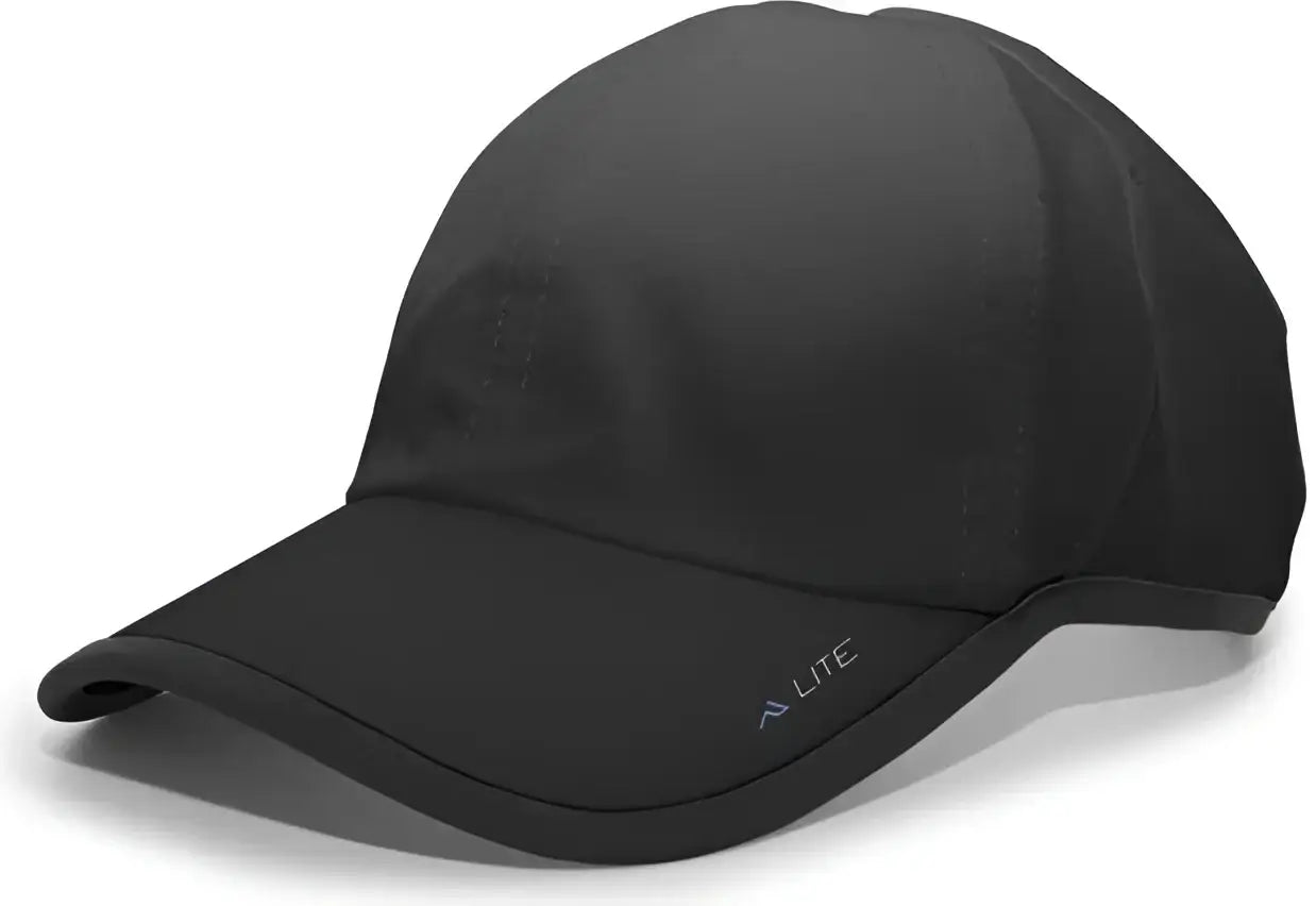 Pacific Headwear 410L Active Cap Hook-and-Loop Cap - Black Black - Black / 7’’ - 7 7/8’’