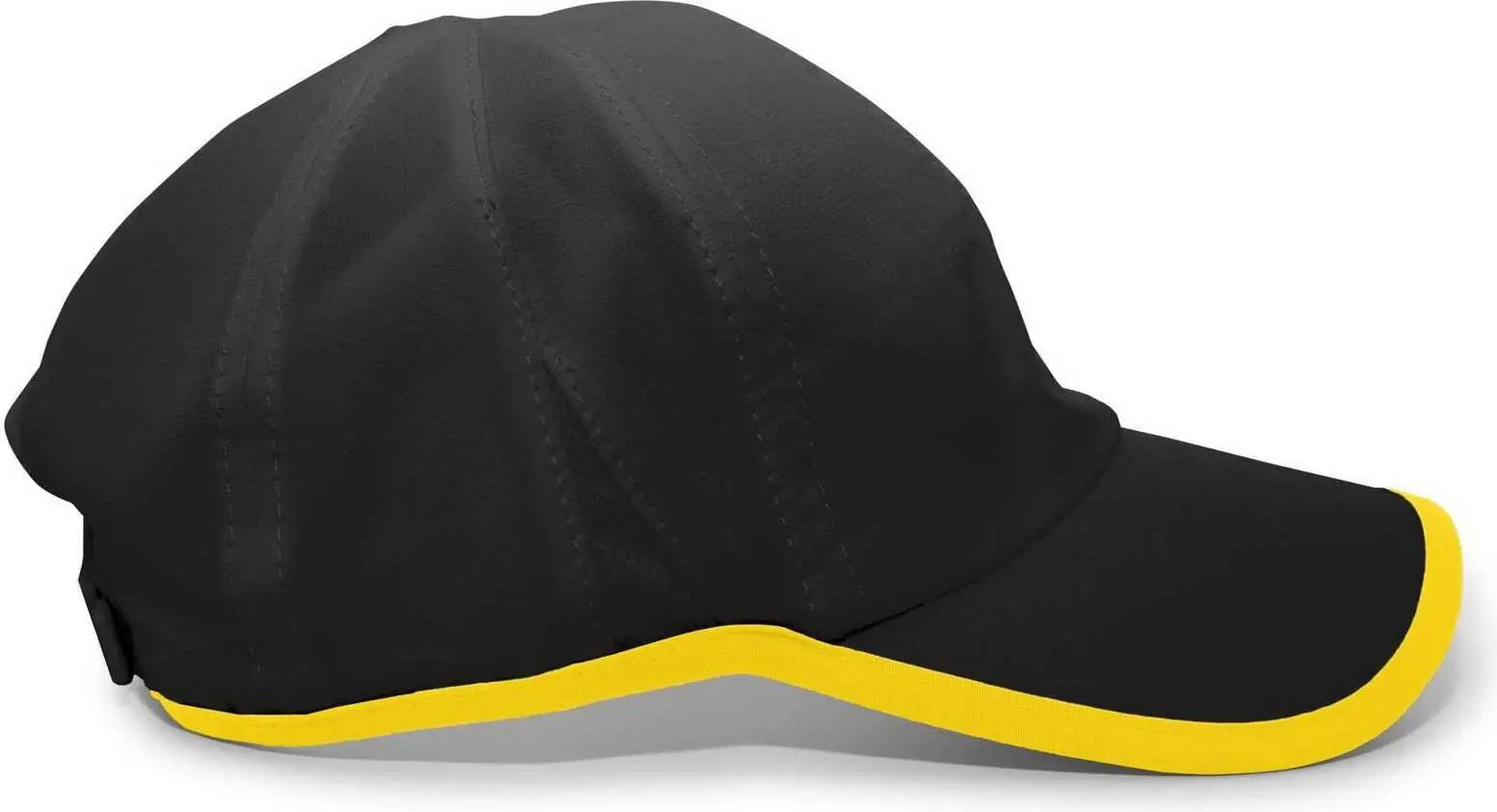 Pacific Headwear 410L Active Cap Hook-and-Loop Cap - Black Gold - Black Gold / 7’’ - 7 7/8’’