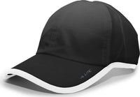Pacific Headwear 410L Active Cap Hook-and-Loop Cap - Black White - Black White / 7’’ - 7 7/8’’