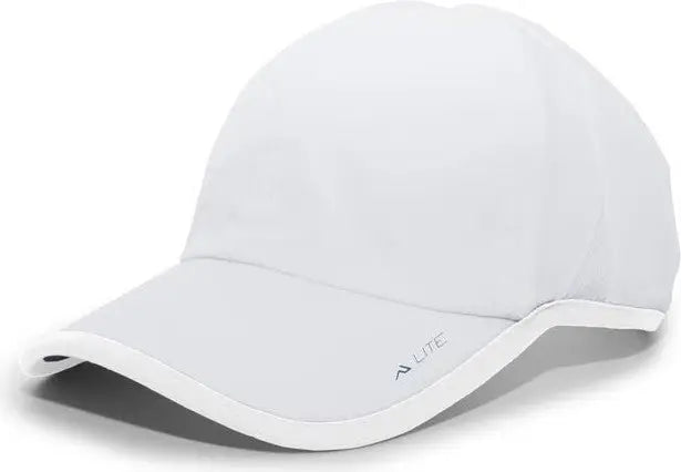 Pacific Headwear 410L Active Cap Hook-and-Loop Cap - White White - White White / 7’’ - 7 7/8’’