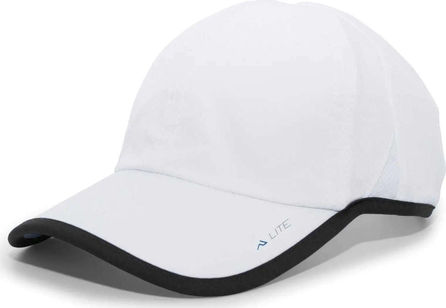 Pacific Headwear 410L Active Cap Hook-and-Loop Cap - White Black - White Black / 7’’ - 7 7/8’’