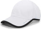 Pacific Headwear 410L Active Cap Hook-and-Loop Cap - White Black - White Black / 7’’ - 7 7/8’’