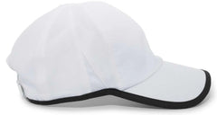 Pacific Headwear 410L Active Cap Hook-and-Loop Cap - White Black - White Black / 7’’ - 7 7/8’’