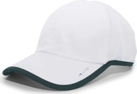 Pacific Headwear 410L Active Cap Hook-and-Loop Cap - White Dark Green - White Forest / 7’’ - 7 7/8’’