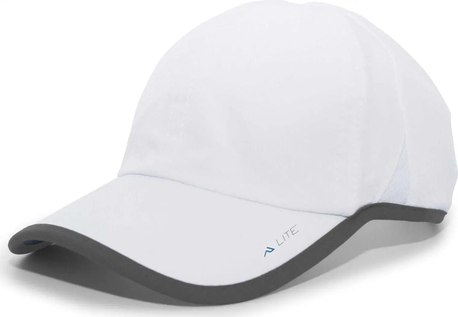 Pacific Headwear 410L Active Cap Hook-and-Loop Cap - White Graphite - White Dark Gray / 7’’ - 7 7/8’’