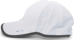 Pacific Headwear 410L Active Cap Hook-and-Loop Cap - White Graphite - White Dark Gray / 7’’ - 7 7/8’’