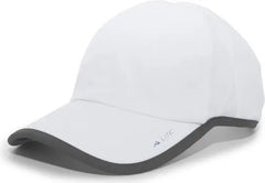 Pacific Headwear 410L Active Cap Hook-and-Loop Cap - White Graphite - White Dark Gray / 7’’ - 7 7/8’’