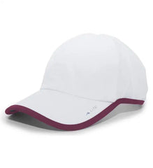 Pacific Headwear 410L Active Cap Hook-and-Loop Cap - White Maroon - White Maroon / 7’’ - 7 7/8’’