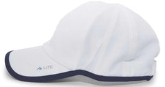 Pacific Headwear 410L Active Cap Hook-and-Loop Cap - White Navy - White Navy / 7’’ - 7 7/8’’
