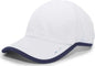 Pacific Headwear 410L Active Cap Hook-and-Loop Cap - White Navy - White Navy / 7’’ - 7 7/8’’