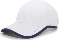 Pacific Headwear 410L Active Cap Hook-and-Loop Cap - White Navy - White Navy / 7’’ - 7 7/8’’