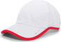 Pacific Headwear 410L Active Cap Hook-and-Loop Cap - White Red - White Red / 7’’ - 7 7/8’’