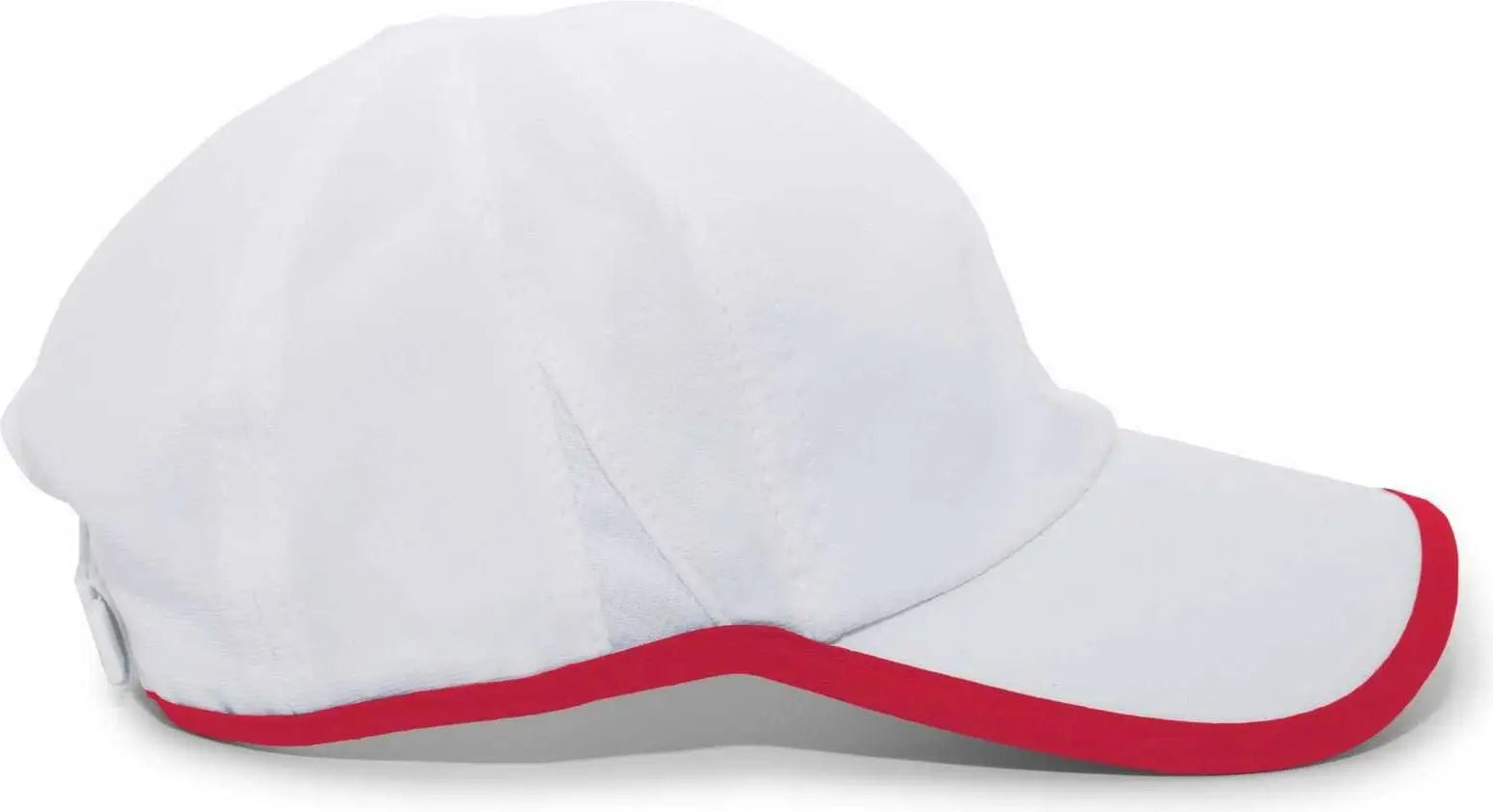 Pacific Headwear 410L Active Cap Hook-and-Loop Cap - White Red - White Red / 7’’ - 7 7/8’’