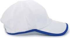 Pacific Headwear 410L Active Cap Hook-and-Loop Cap - White Royal - White Royal / 7’’ - 7 7/8’’