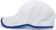 Pacific Headwear 410L Active Cap Hook-and-Loop Cap - White Royal - White Royal / 7’’ - 7 7/8’’