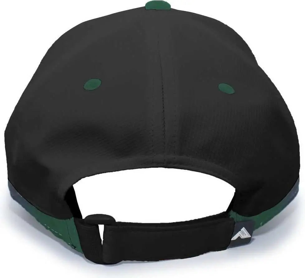Pacific Headwear 416L Lite Series Hook-And-Loop Adjustable Cap - Black Dark Green - Black Dark Green / 7’’ - 7 7/8’’