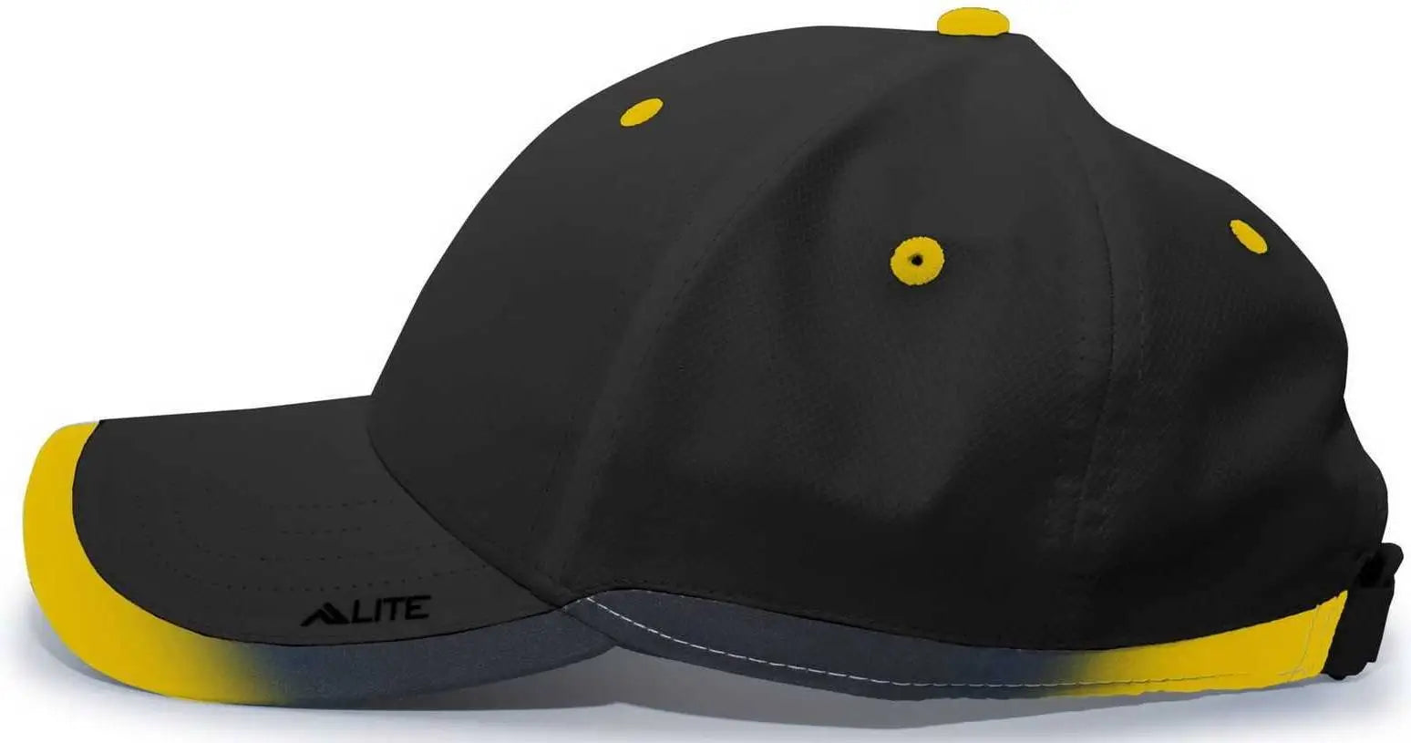 Pacific Headwear 416L Running Cap Hook-and-Loop Cap - Black Gold - Black Gold / 7’’ - 7 7/8’’