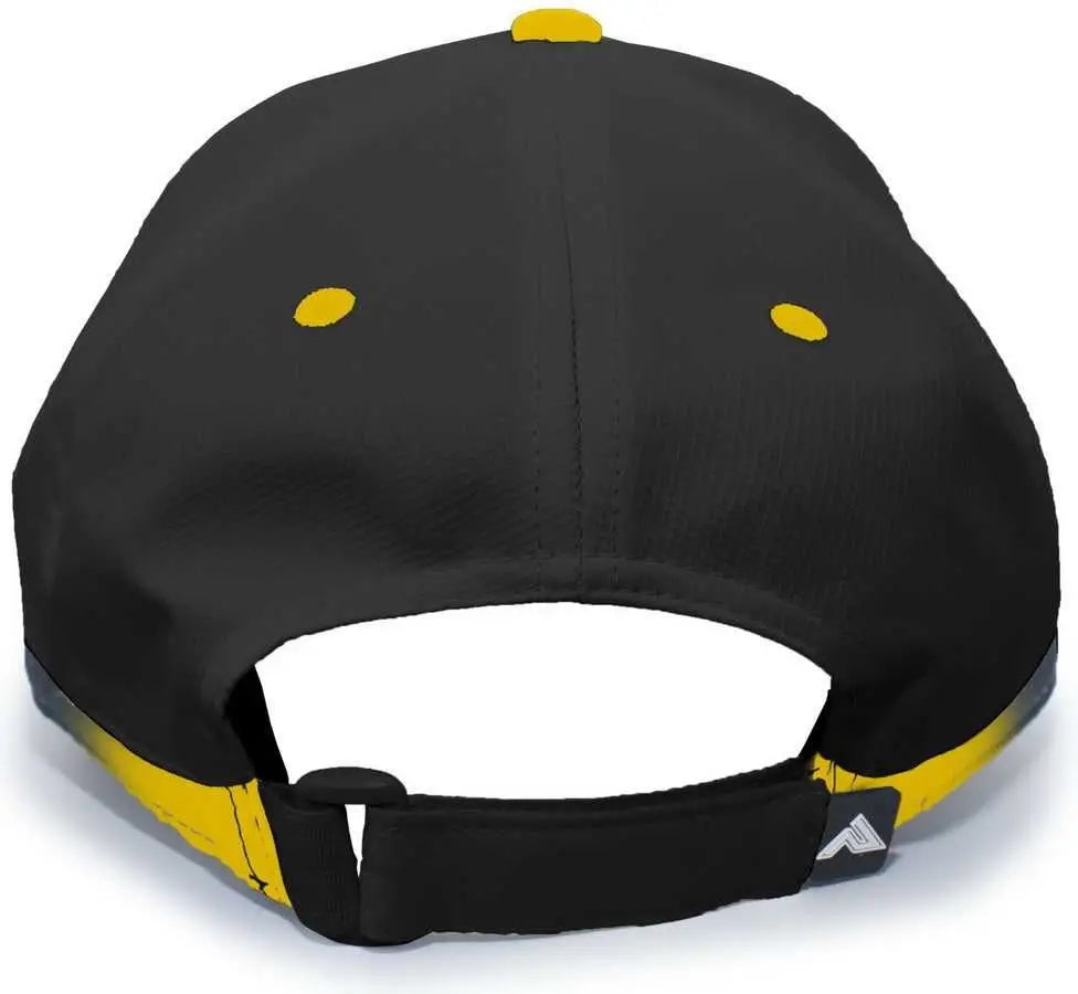 Pacific Headwear 416L Running Cap Hook-and-Loop Cap - Black Gold - Black Gold / 7’’ - 7 7/8’’