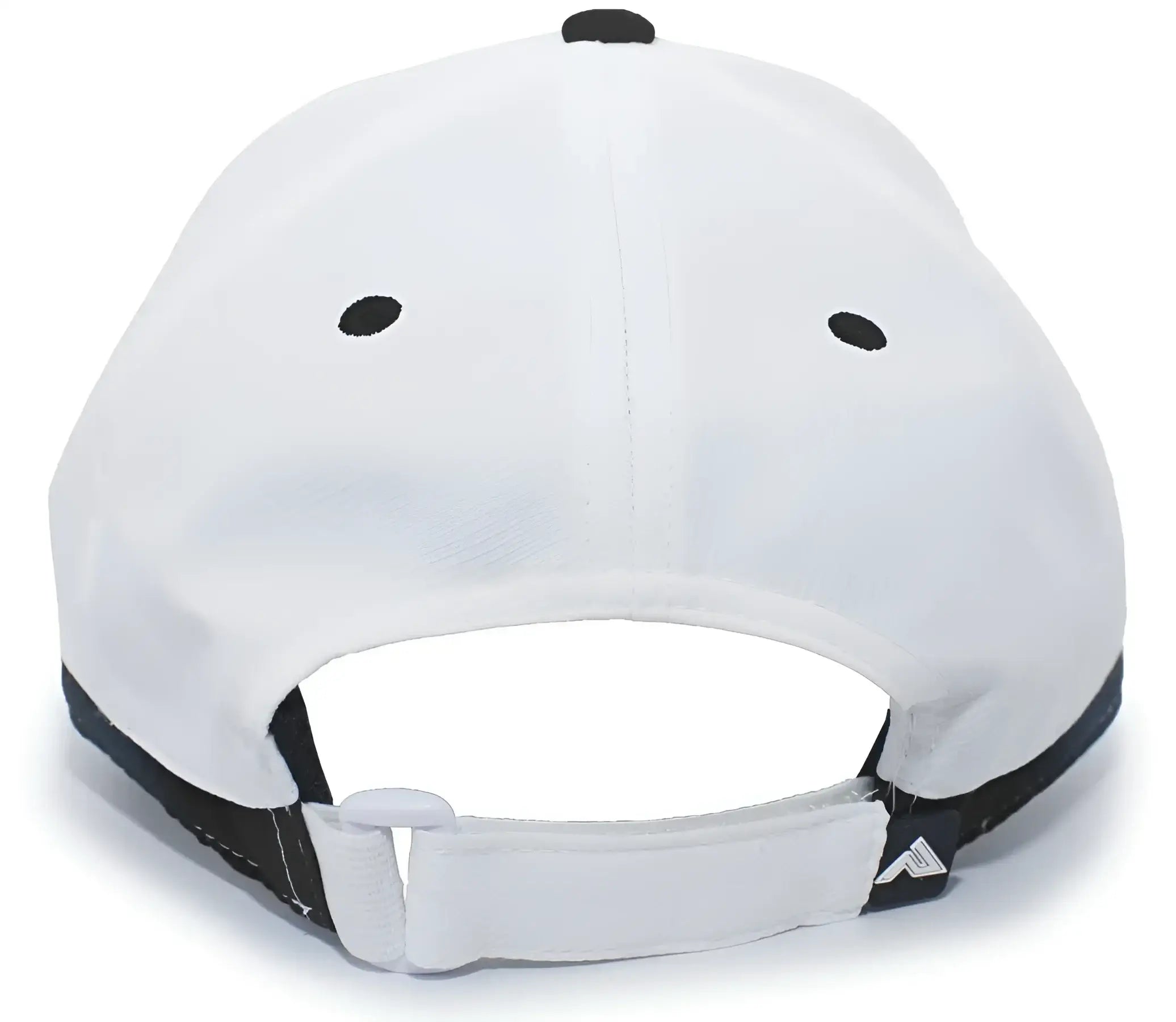 Pacific Headwear 416L Running Cap Hook-and-Loop Cap - White Black - White Black / 7’’ - 7 7/8’’