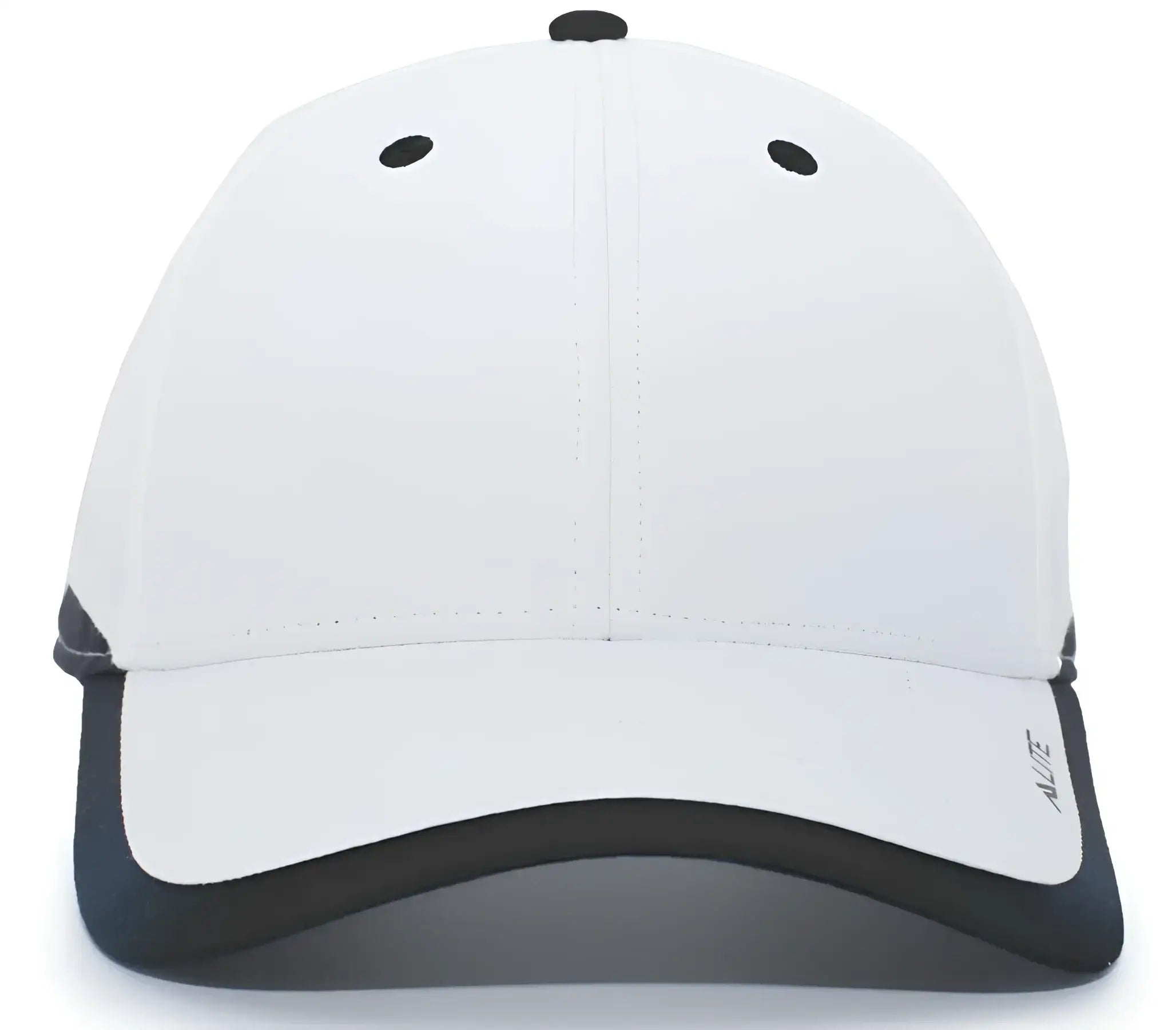 Pacific Headwear 416L Running Cap Hook-and-Loop Cap - White Black - White Black / 7’’ - 7 7/8’’