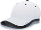 Pacific Headwear 416L Running Cap Hook-and-Loop Cap - White Black - White Black / 7’’ - 7 7/8’’