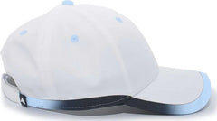 Pacific Headwear 416L Running Cap Hook-and-Loop Cap - White Columbia Blue - White Columbia Blue / 7’’ - 7 7/8’’