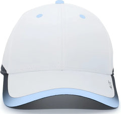 Pacific Headwear 416L Running Cap Hook-and-Loop Cap - White Columbia Blue - White Columbia Blue / 7’’ - 7 7/8’’