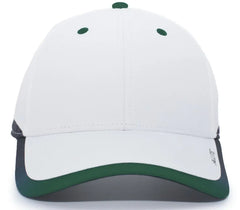 Pacific Headwear 416L Running Cap Hook-and-Loop Cap - White Dark Green - White Forest / 7’’ - 7 7/8’’