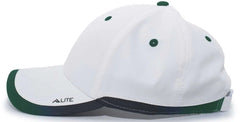 Pacific Headwear 416L Running Cap Hook-and-Loop Cap - White Dark Green - White Forest / 7’’ - 7 7/8’’
