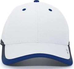Pacific Headwear 416L Running Cap Hook-and-Loop Cap - White Navy - White Navy / 7’’ - 7 7/8’’