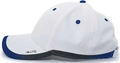Pacific Headwear 416L Running Cap Hook-and-Loop Cap - White Navy - White Navy / 7’’ - 7 7/8’’
