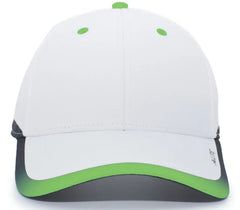 Pacific Headwear 416L Running Cap Hook-and-Loop Cap - White Neon Green - White Green / 7’’ - 7 7/8’’