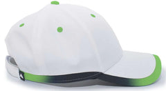 Pacific Headwear 416L Running Cap Hook-and-Loop Cap - White Neon Green - White Green / 7’’ - 7 7/8’’