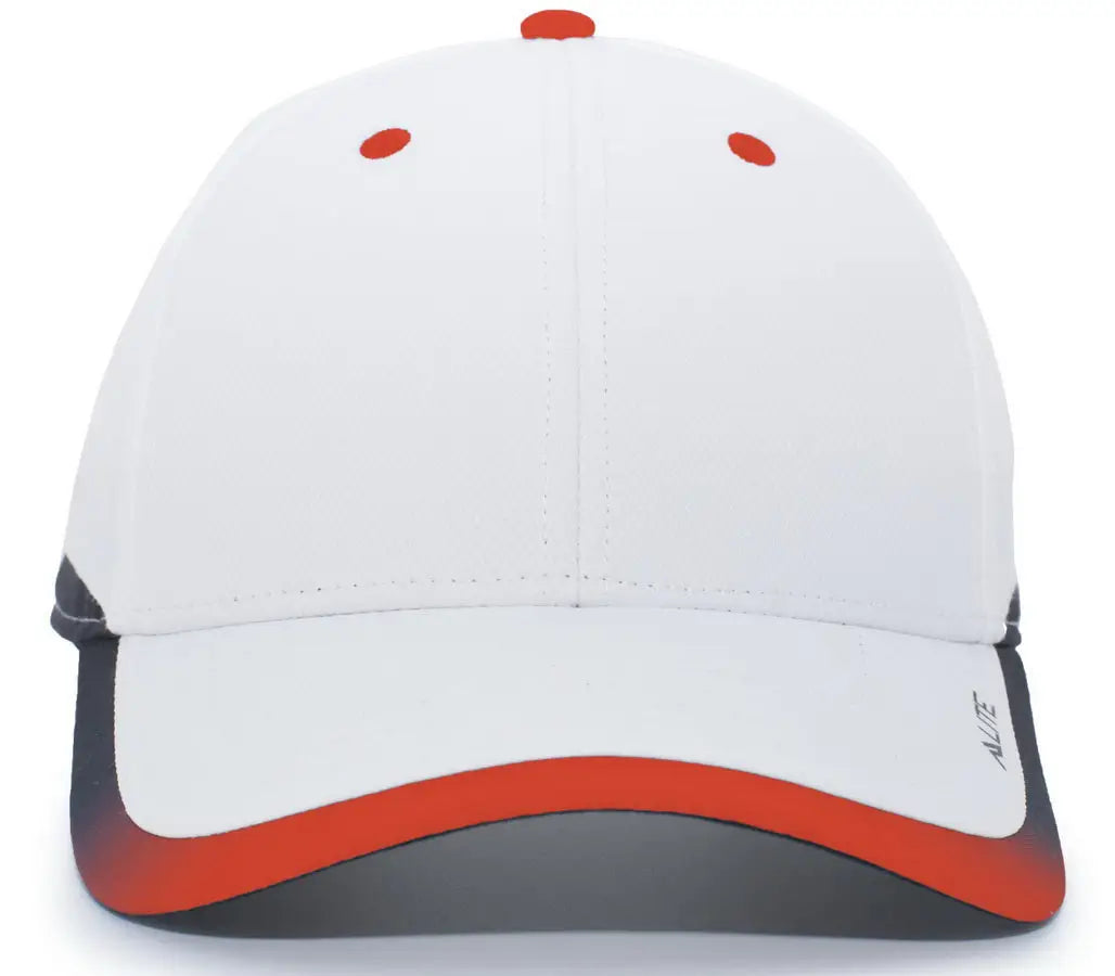 Pacific Headwear 416L Running Cap Hook-and-Loop Cap - White Orange - White Orange / 7’’ - 7 7/8’’