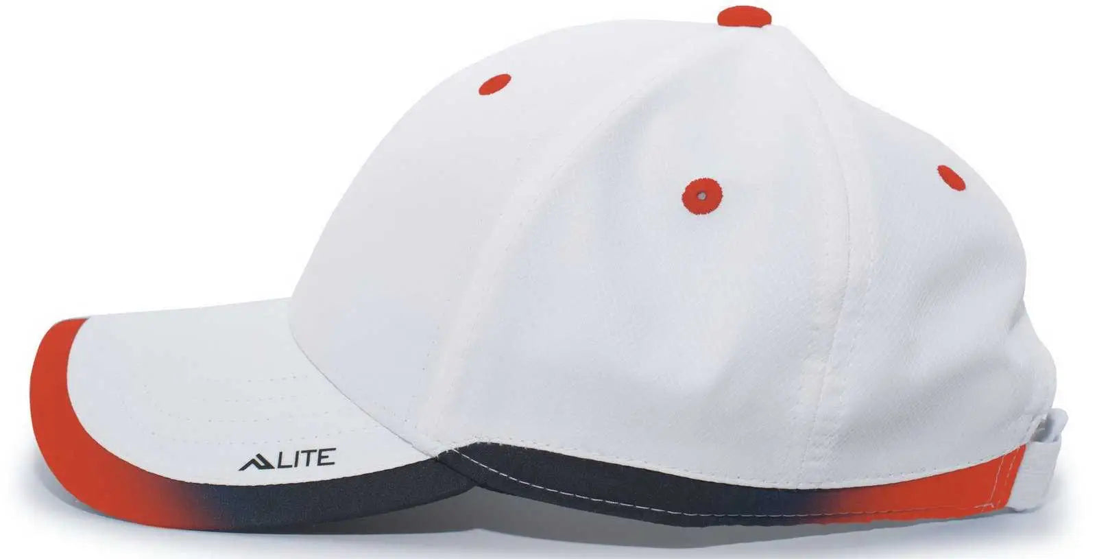 Pacific Headwear 416L Running Cap Hook-and-Loop Cap - White Orange - White Orange / 7’’ - 7 7/8’’