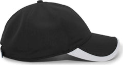 Pacific Headwear 424L Active Cap Hook-and-Loop Cap - Black White - Black White / 7’’ - 7 7/8’’