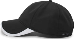 Pacific Headwear 424L Active Cap Hook-and-Loop Cap - Black White - Black White / 7’’ - 7 7/8’’