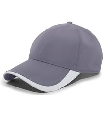 Pacific Headwear 424L Active Cap Hook-and-Loop Cap - Graphite White - Dark Gray White / 7’’ - 7 7/8’’