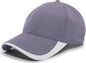 Pacific Headwear 424L Active Cap Hook-and-Loop Cap - Graphite White - Dark Gray White / 7’’ - 7 7/8’’