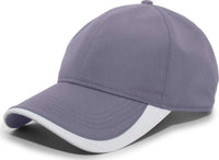 Pacific Headwear 424L Active Cap Hook and Loop Cap Graphite White Dark Gray White / 7’’ 7 7/8’’