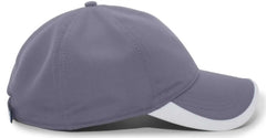 Pacific Headwear 424L Active Cap Hook-and-Loop Cap - Graphite White - Dark Gray White / 7’’ - 7 7/8’’