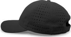 Pacific Headwear 425L Lite Series Perforated Cap - Black - Black / 7’’ - 7 7/8’’