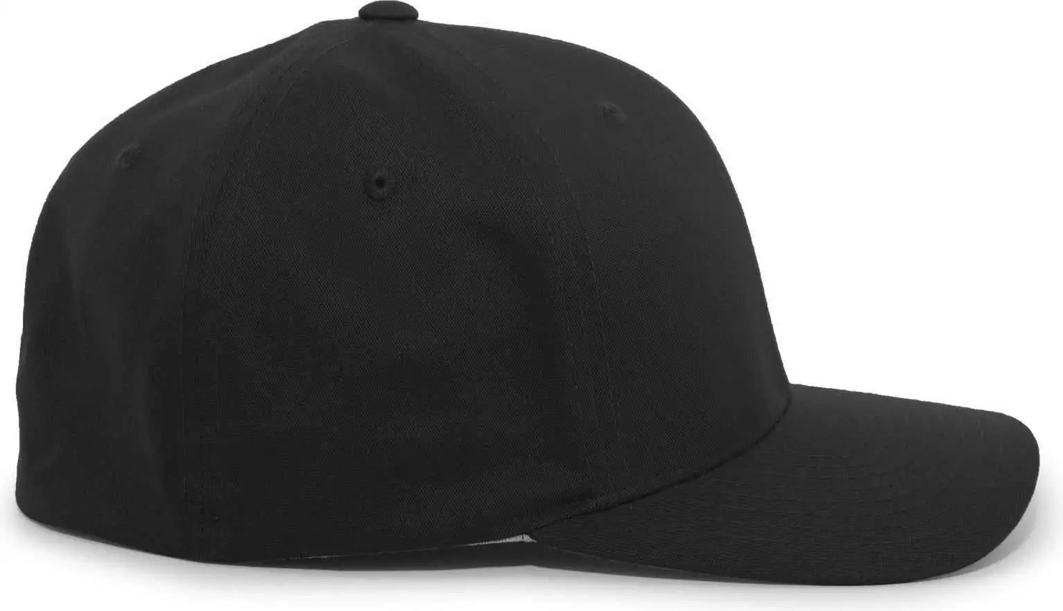 Pacific Headwear 430C Cotton-Poly Flexfit Cap - Black