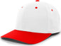 Pacific Headwear 430C Cotton-Poly Flexfit Cap - White Red - White Red / 6 1/2’’ - 7’’