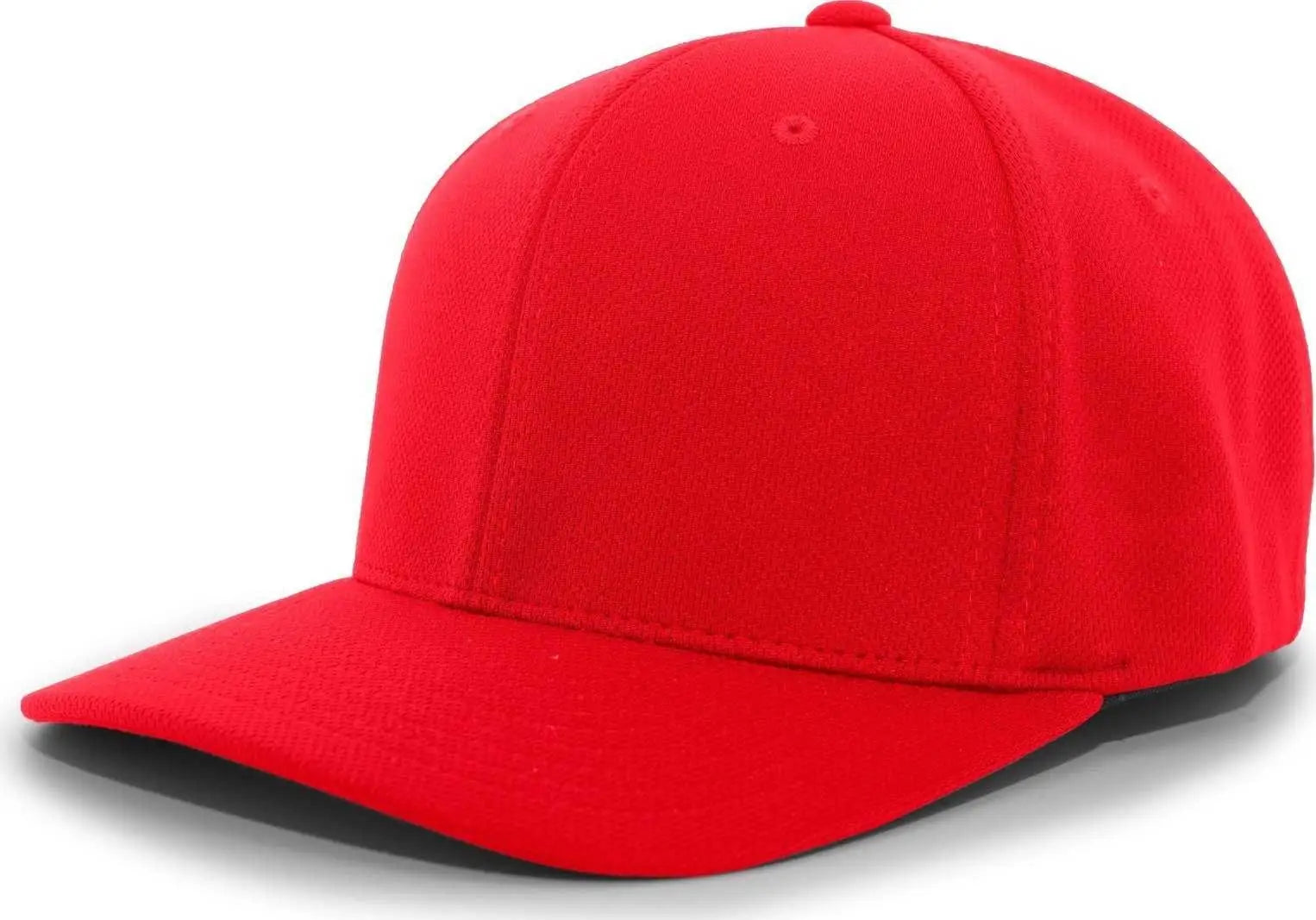 Pacific Headwear 487F P-Tec Performance Flexfit Cap - Red - Red / 6 7/8’’ - 7 3/8’’