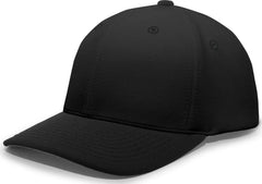 Pacific Headwear 498F M2 Performance Flexfit Cap - Black - Black / 6 1/2’’ - 7’’